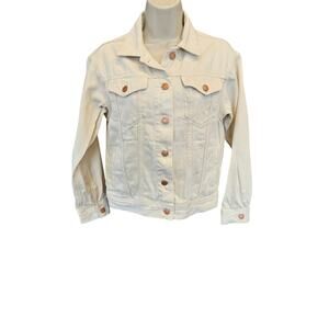 Everlane The denim jean jacket ivory XS casual EUC button up white neutral